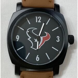 Houston Texans Men's Sparo The Knight Series Brown Leather Strap Watch